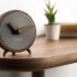 Atomo Graphite Wallnut Clock