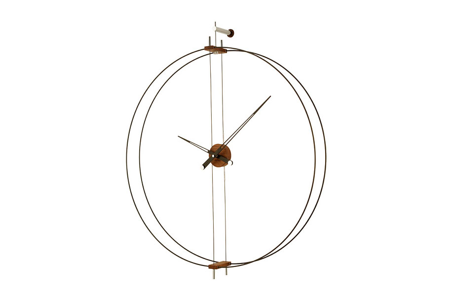 Wallnut Fiberglass Wall Clock