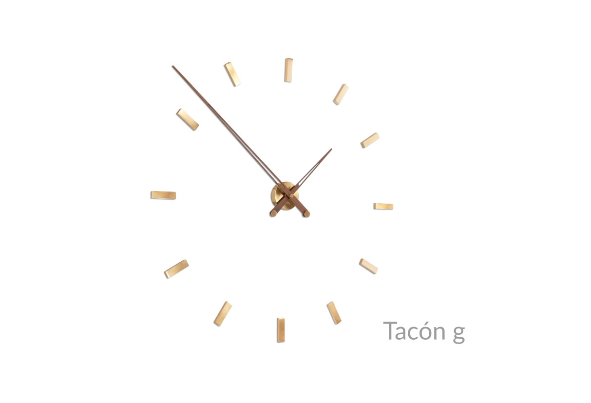 Design Brass Wallnut Wall Clock